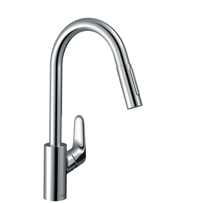 Hansgrohe Focus mitigeur monocommande de cuisine 240 avec douchette extractible, chromé