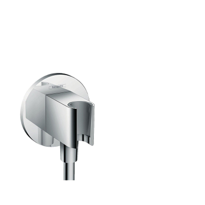 AXOR Fixfit Porter coude de raccordement mural rond chrome