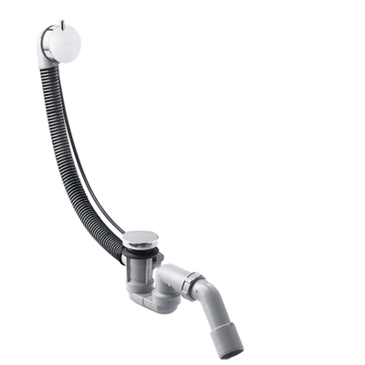 Hansgrohe Flexaplus Badwaste standaard - met afdekset - geborsteld zwart chroom