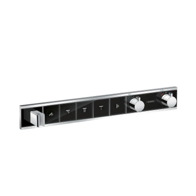 Hansgrohe Rainselect Afbouwdeel - voor inbouw douchekraan - thermostatisch - voor 5 functies - 66.9x90cm zwart/chroom - thermostaat - zwart