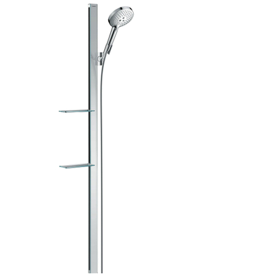 Hansgrohe Raindance Select S Unica E Ensemble de douche 150cm avec douchette Raindance Select S 120 3 jets avec porte-savon et flexible Isiflex B 160cm Chrome