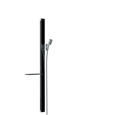 Hansgrohe Unica`E barre de glissement avec flexible de douche Isiflex`B 160cm et porte-savon casetta`E 90cm noir/chrome