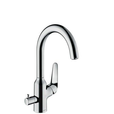 Hansgrohe M42 M424-H220 1-gats keukenkraan m. stopkraan v. vaatwasser m. 110° draaibare uitloop chroom