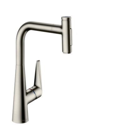 Hansgrohe talis select m5117 h300 masque de cuisine poing coulissant aspect acier inoxydable