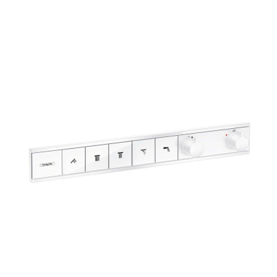 Hansgrohe RainSelect Ensemble de finition pour mitigeur de douche encastré thermostatique pour 5 fonctions 66.9x90cm mat blanc