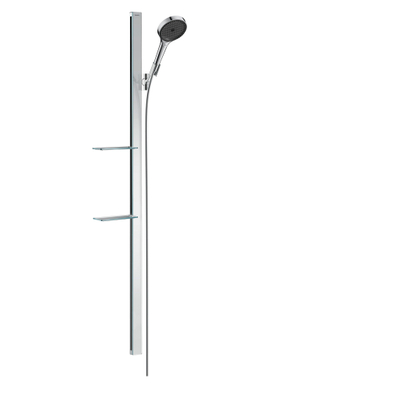 Hansgrohe RainFinity Glijstangset - met 130 - 3jet - handdouche - met zeepschaal - 150cm - met doucheslang - 160cm - ecosmart - hoogglans chroom