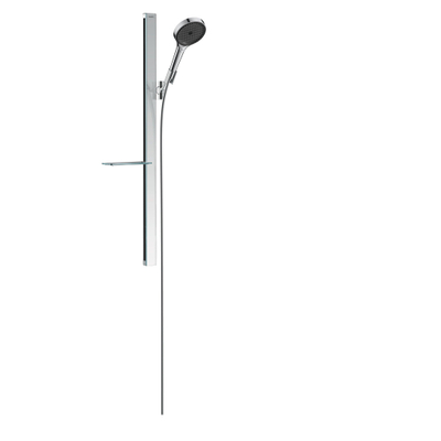 Hansgrohe Rainfinity ensemble barre de douche coulissante avec douchette 3 jets 130 mm avec porte-savon 90 cm et flexible de douche 160 cm chrome