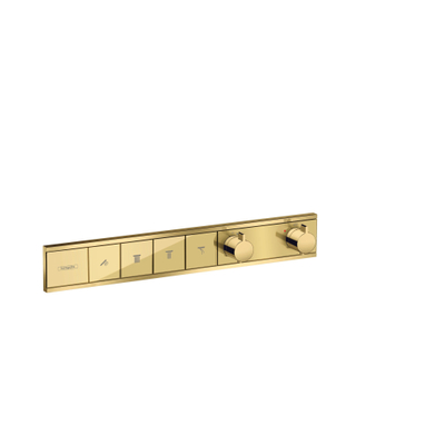 Hansgrohe RainSelect afbouwdeel v. inbouw douchekraan thermostatisch v. 4 functies 59.8x90cm polished gold