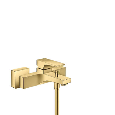 Hansgrohe Metropol badkraan met omstel met koppelingen polished gold