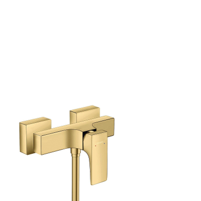 Hansgrohe Metropol 1 greeps douchemengkraan - opbouw re. greep polish gold opt - goud