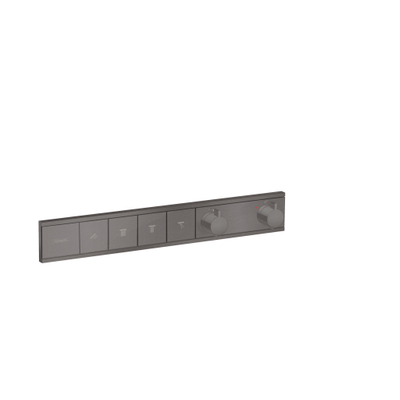 Hansgrohe RainSelect pièce de finition pour robinet de douche encastré thermostatique avec 4 fonctions 59.8x90cm chrome brossé noir