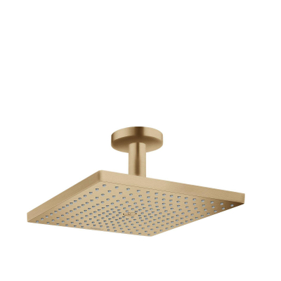 Hansgrohe Raindance E Square Douche de tête E300 30x30cm 1 jet avec bras plafond 15.8cm brushed bronze