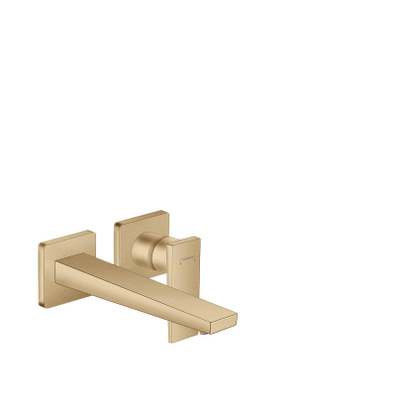 Hansgrohe Metropol 1 greeps wastafelkraan - afbouwdeel - met voorsprong 225 mm en afvoerplug - geborsteld brons