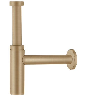Hansgrohe Universeel Flowstar S Premium design siphon à verre 5/4 avec tube mural avec rosace bronze brossé