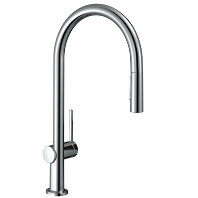 Hansgrohe Talis m54 - 1 greeps keukenmkr - 210 uittrekb vuistdche - sbox - hoogglans chroom