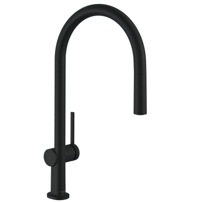Hansgrohe Talis M54 Mitigeur de cuisine - douchette extractible 1 type de jet - noir mat