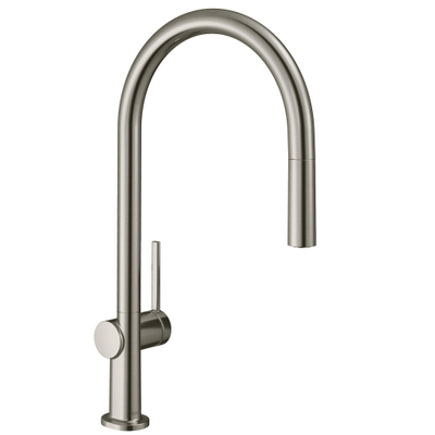 Hansgrohe talis m54 mélangeur de cuisine 210 avec douchette extractible 1 jet acier inoxydable