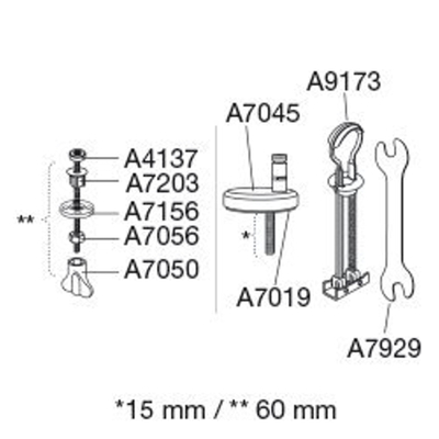 Pressalit Pièces détachées jeu de charnières pour 300 Slim abattant
