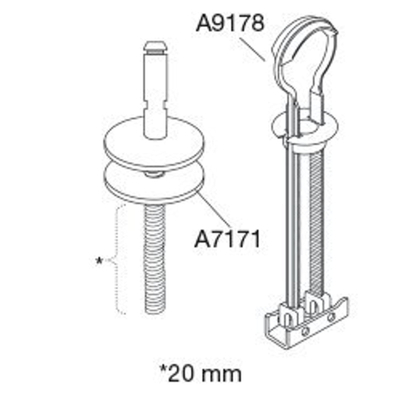 Pressalit onderdelen jeu de charnières pour siège 300 760