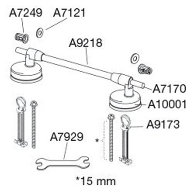 Pressalit Projecta D abattant de WC sans couvercle avec charnière uni avec axe traversant fixation par le dessus blanc