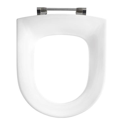 Pressalit Projecta D abattant de WC sans couvercle avec charnière uni avec axe traversant fixation par le dessus blanc