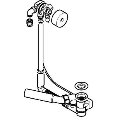 Hansa Hansafill vidage de baignoire, trop-plein et ensemble de remplissage avec garniture de base avec bonde pour baignoire standard