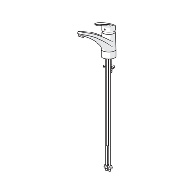 Hansa Hansamix Mitigeur de cuisine monotrou pour chaudières ouvertes avec bec orientable 150° 20,3 cm chrome
