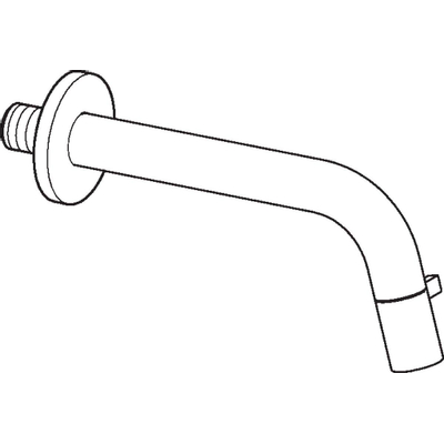 Hansa Nova style fonteinkraan wand 186mm mat zwart