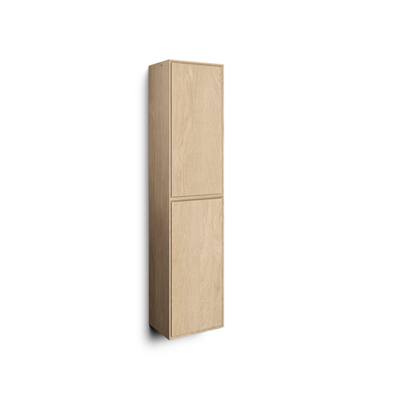 Looox Wood collection Armoire haute 2 portes push open - softclose 170x40x30cm chêne - vieux gris