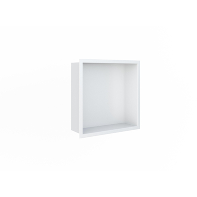 Looox BoX Niche de salle de bains 30x30x7cm avec cadre à encastrer blanc