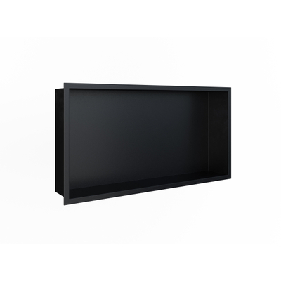 Looox BoX niche - 60X30X7cm - encastrable - avec cadre d'étanchéité - noir mat