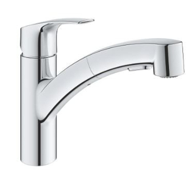 Grohe Eurosmart Keukenkraan - laag - uittrekbare uitloop - chroom