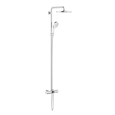 GROHE Rainshower SmartActive Ensemble de douche de tête apparent - robinet de bain - douche de tête 31 cm - douchette ronde - chromé