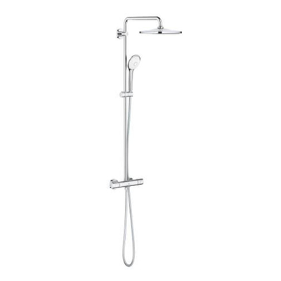 GROHE Euphoria Ensemble de douche pluie à poser - douche principale 31cm - douchette ronde - thermostatique - chrome