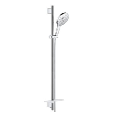 GROHE Rainshower SmartActive 150 Ensemble de douche - 90cm - douchette ronde - 3 types de jet - flexible de douche lisse - avec porte-savon - chrome