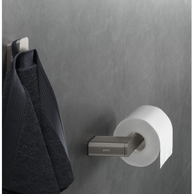 Geesa Shift Porte-rouleau de papier toilette sans clapet inox brossé (gauche)