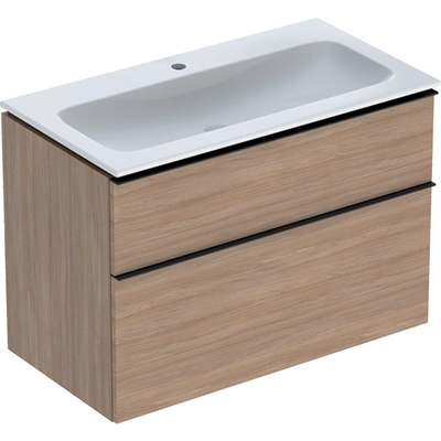 Ensemble de meuble Geberit iCon 90x63x48cm 2 tiroirs avec softclose Panneau de particules Chêne