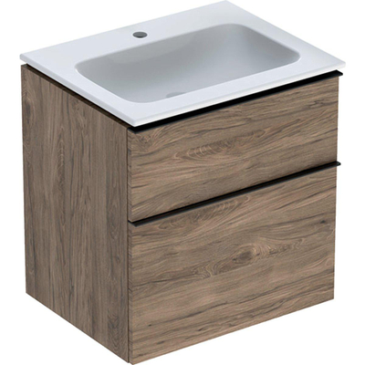 Ensemble de meuble Geberit iCon 60x63x48cm 2 tiroirs avec softclose Panneau de particules Noyer