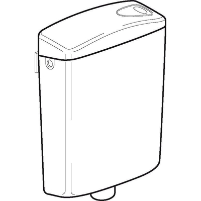 Wisa 300 laaghangend reservoir - 33.8x13.4x33.8cm - enkele spoeling - wit