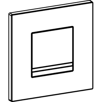 Wisa Delos Bedieningspaneel - vierkant - 16x16x1 - spoelonderbreking - kunststof - mat chroom