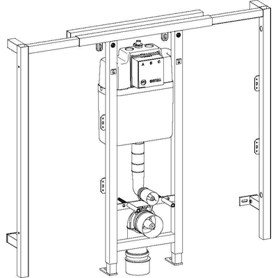 Wisa Excellent XS L élément WC encastré incluant cadre extensible de 77 à 130 cm commande frontale