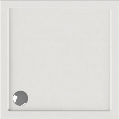 Wisa Maia Receveur de douche 75x75x5cm évacuation 90mm Carré Acrylique Blanc