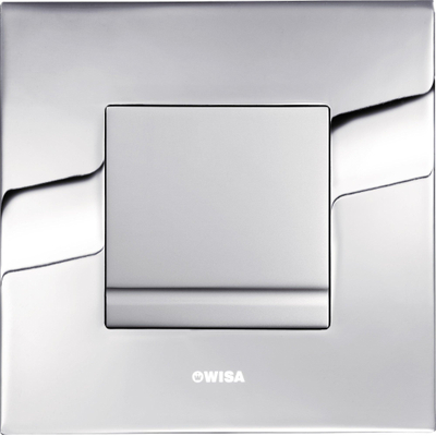 Wisa Delos Panneau de commande - carré - 16x16x1 - élément urinoir - acier - chrome mat/brillant