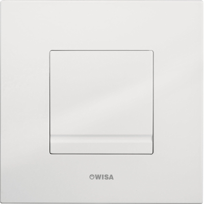 Wisa Delos Plaque de commande 16x16cm carré en plastique avec interrupteur Blanc