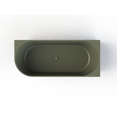 Royal plaza Violeta baignoire demi autoportante 170x73cm droite vert mat