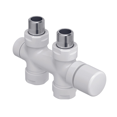 Zehnder bloc inférieur type O -H:50mm droit avec robinet RAL9016 blanc