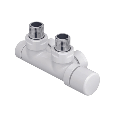Zehnder bloc inférieur type P -H:50mm robinet coudé à droite blanc