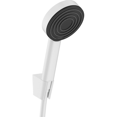 Hansgrohe Pulsify Ensemble de douchette 10.5 cm 1 jet avec flexible de douche 125 cm Mat Blanc