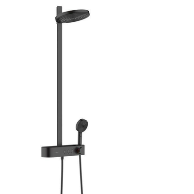 Hansgrohe Pulsify showerpipe 26cm 2jet planchet 40cm mat zwart TWEEDEKANS