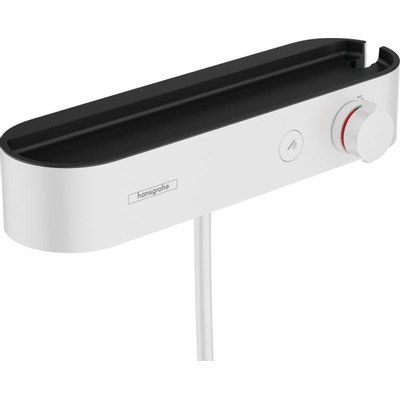 Hansgrohe Pulsify Select Mitigeur thermostatique de douche avec tablette de douche 40cm mat blanc
